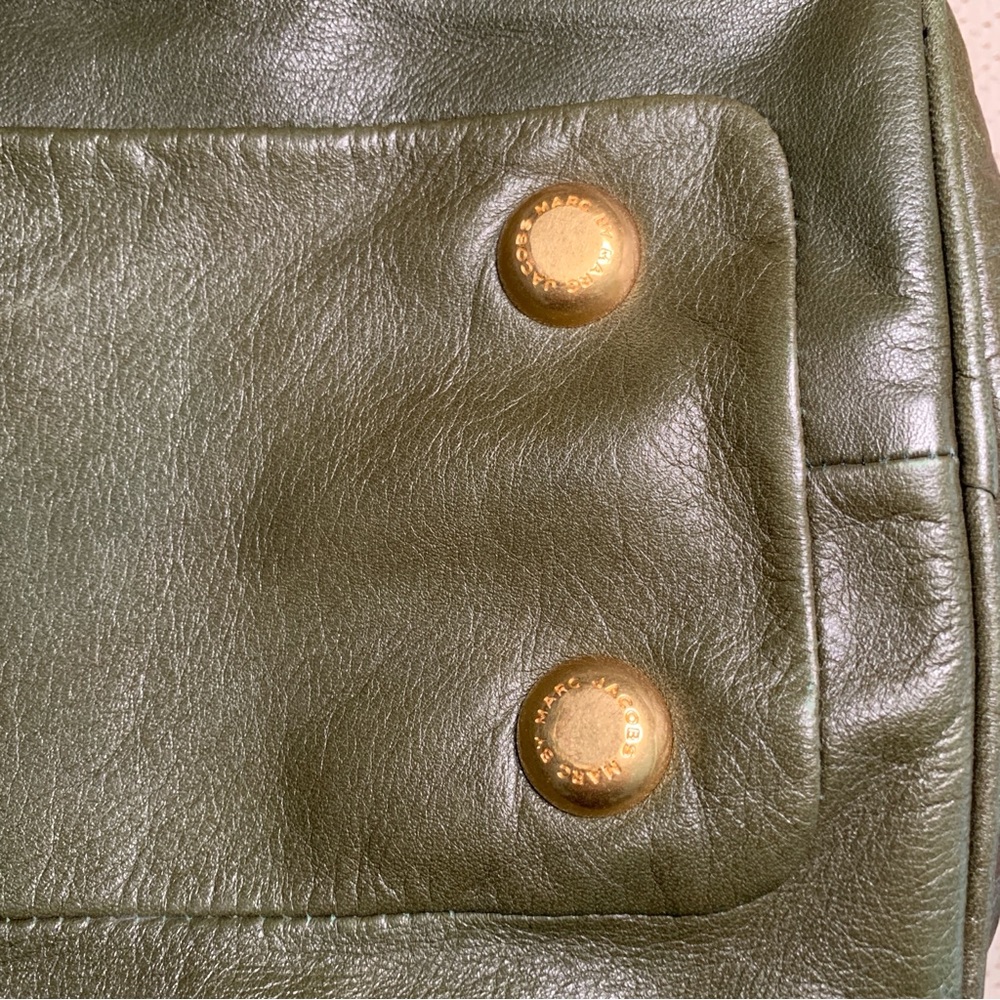 Marc By Marc Jacobs Green Satchel with Metallic Hardware - Picture 4 of 16